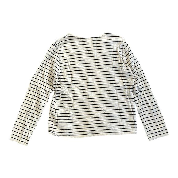 Women's Kule Black White The Modern Long Sleeve Cotton T-Shirt Top Size L - Picture 6 of 10